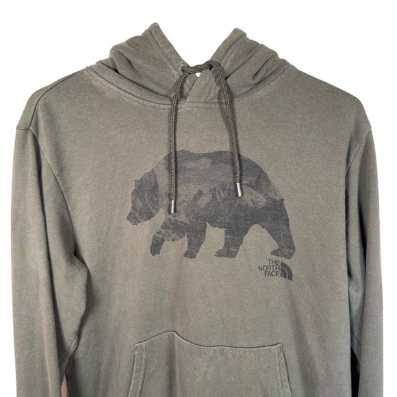 The North Face Bear Mountain Hoodie Sweatshirt Olive Green Pullover Mens Sz Med - Picture 1 of 10